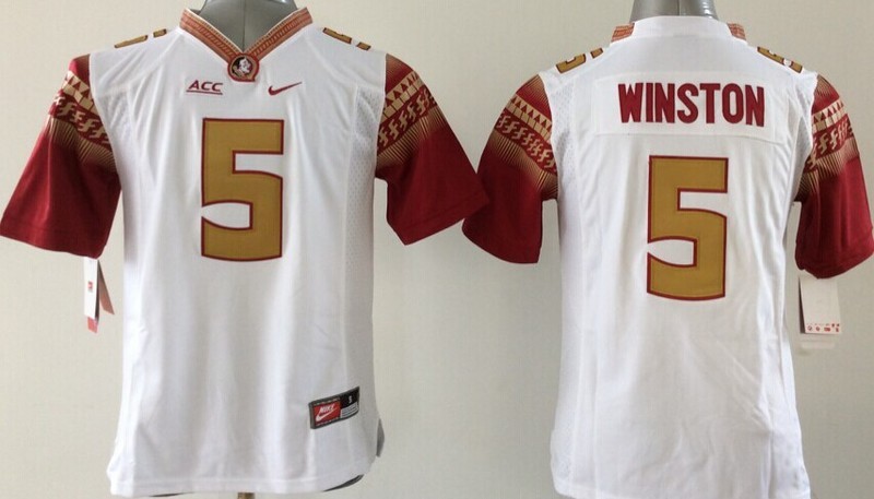 Florida State Seminoles 5 Winston White College Youth Jerseys - Click Image to Close