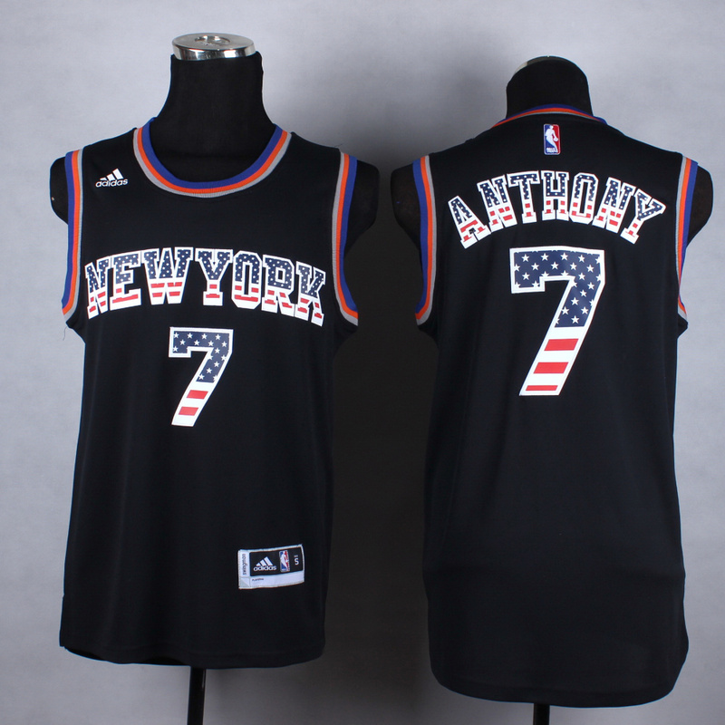 Knicks 7 Anthony Black US Flag Fashion Jerseys