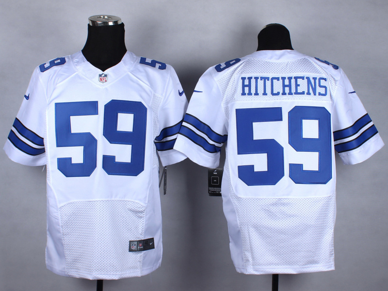 Nike Cowboys 59 Hitchens White Elite Jersey
