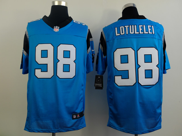 Nike Panthers 98 Lotulelei Light Blue Elite Jerseys