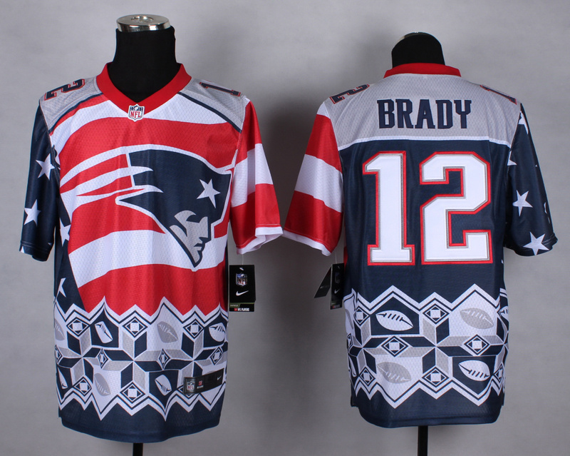 Nike Patriots 12 Brady Noble Fashion Elite Jerseys