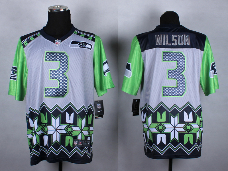 Nike Seahawks 3 Wilson Noble Fashion Elite Jerseys - Click Image to Close