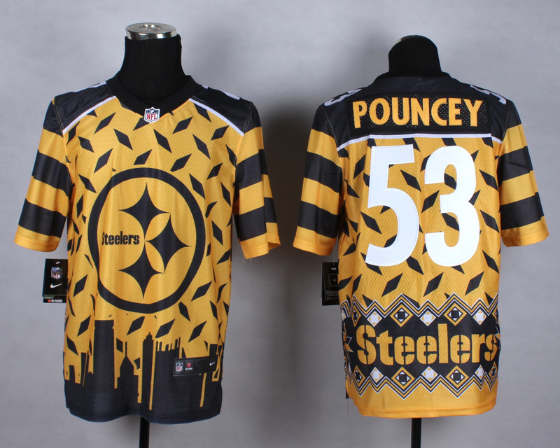 Nike Steelers 53 Pouncey Noble Fashion Elite Jerseys