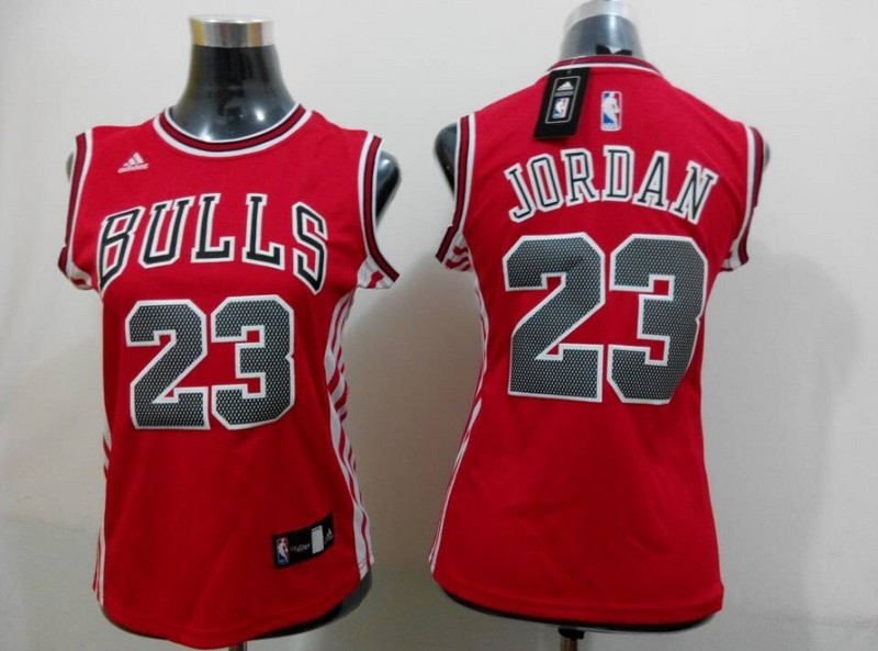 Bulls 23 Jordan Red 2015 Women Jersey - Click Image to Close