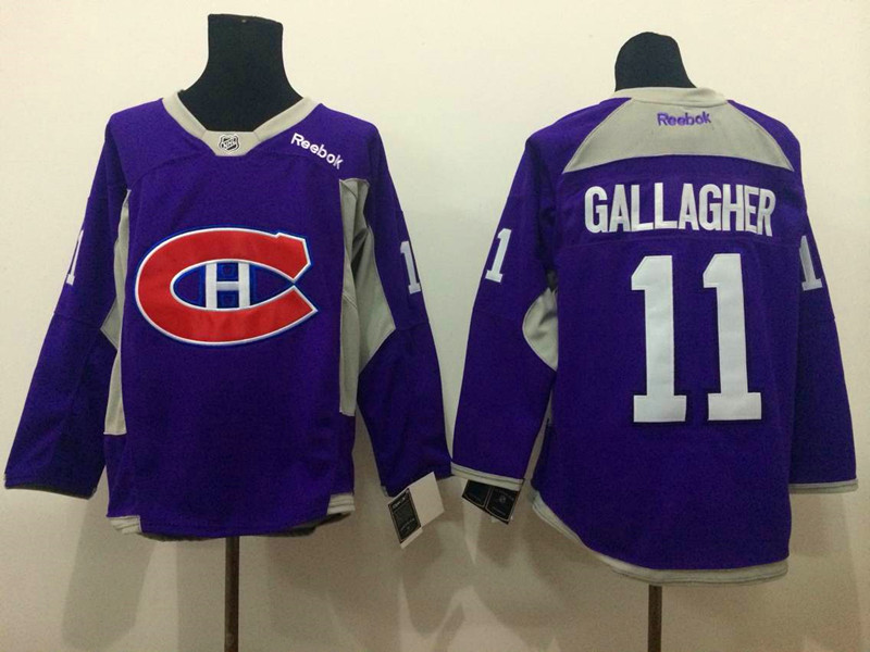 Canadiens 11 Gallagher Purple Jerseys