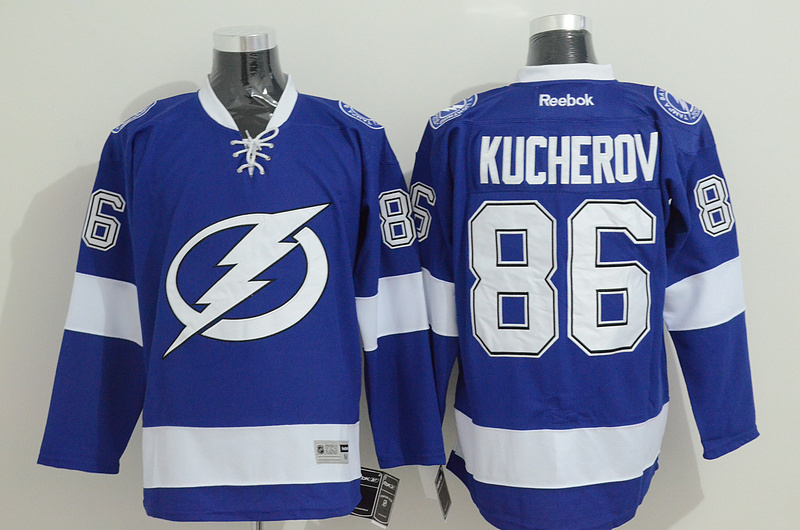 Lightning 86 Kucherov Blue Jerseys