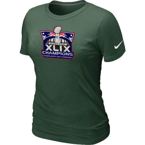 Nike New England Patriots Majestic D.Green Super Bowl XLIX Champion Mark Women T-Shirts