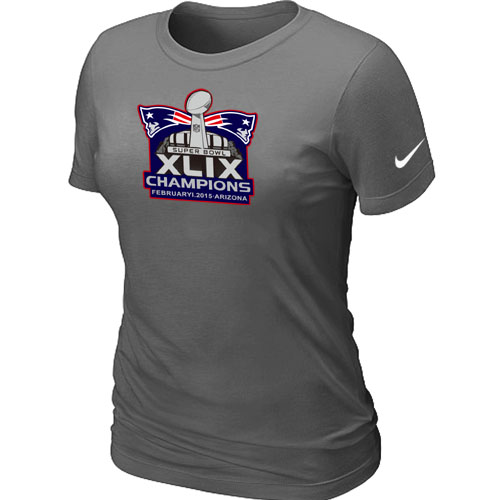 Nike New England Patriots Majestic D.Grey Super Bowl XLIX Champion Mark Women T-Shirts