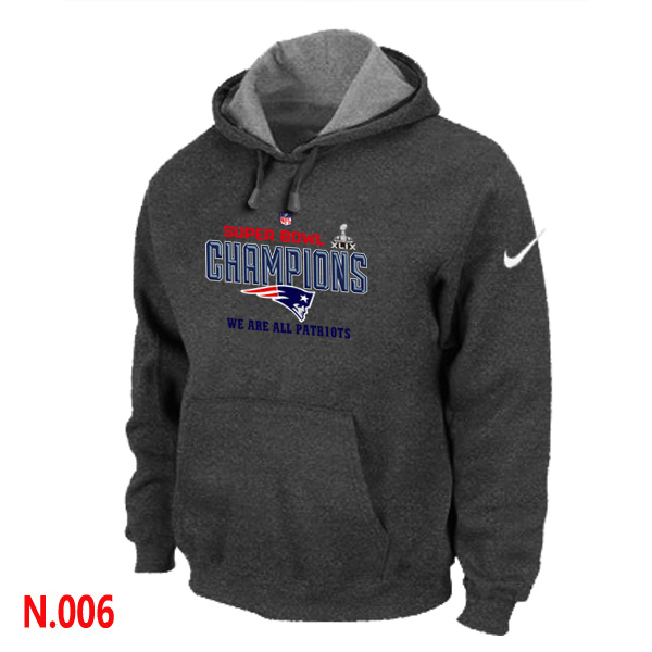 Nike New England Patriots Majestic D.Grey Super Bowl XLIX Pullover Hoodie
