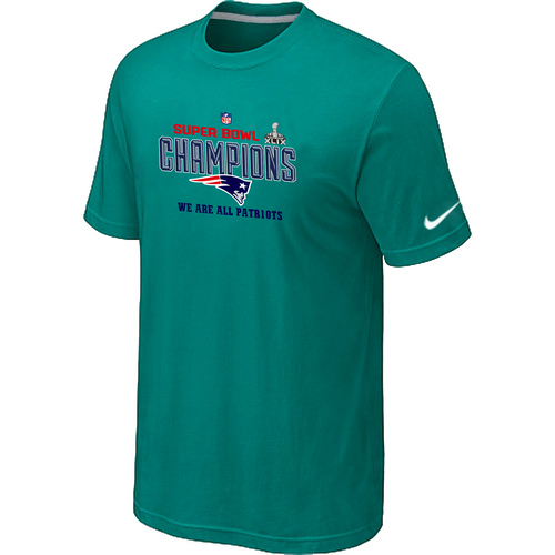 Nike New England Patriots Majestic Green Super Bowl XLIX T-Shirts