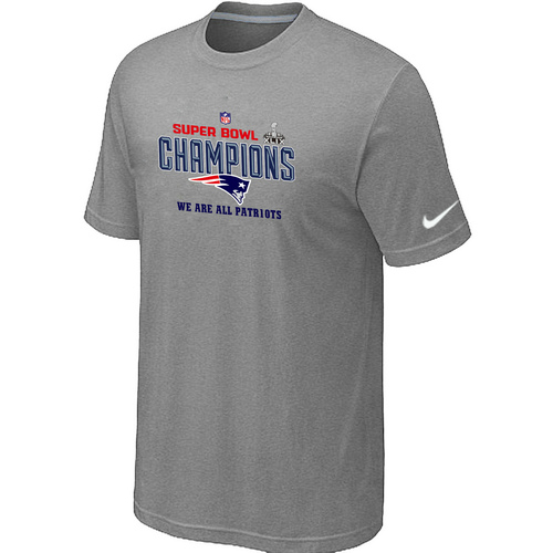 Nike New England Patriots Majestic L.Grey Super Bowl XLIX T-Shirts