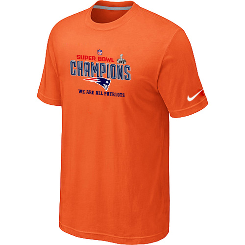 Nike New England Patriots Majestic Orange Super Bowl XLIX T-Shirts