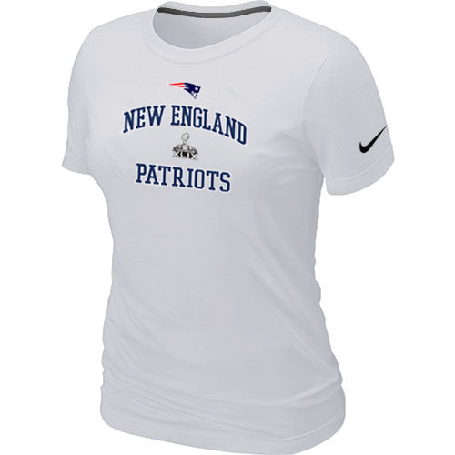 Nike New England Patriots Majestic Super Bowl XLIX Bound Heart & Soul T-Shirts White