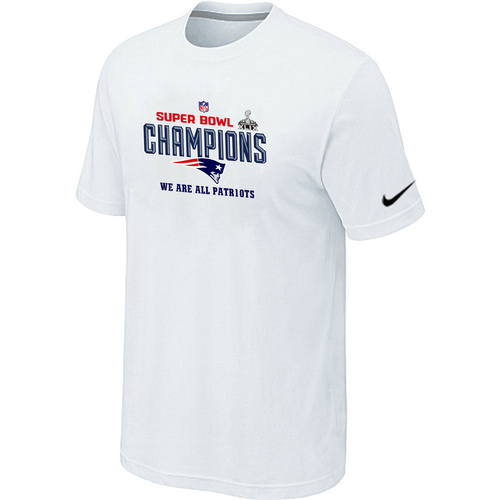 Nike New England Patriots Majestic White Super Bowl XLIX T-Shirts