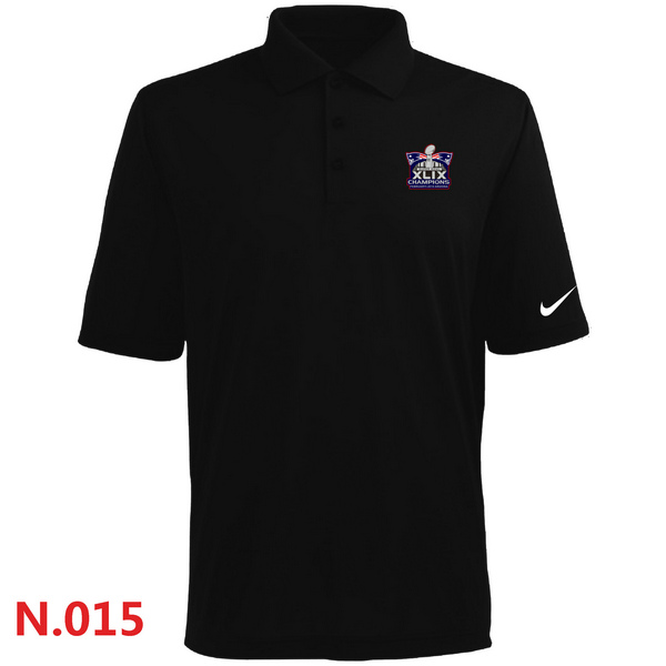 Nike Patriots Majestic Black Super Bowl XLIX Players Performance Polo