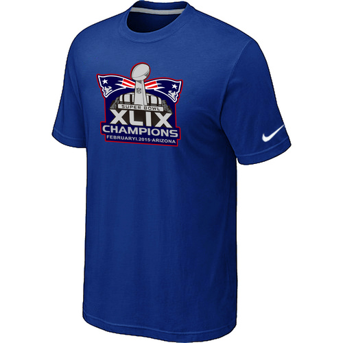 Nike Patriots Majestic Blue Super Bowl XLIX Champion Mark T-Shirts