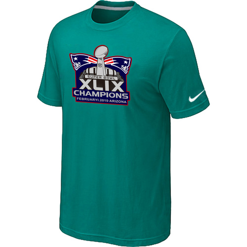 Nike Patriots Majestic Green Super Bowl XLIX Champion Mark T-Shirts