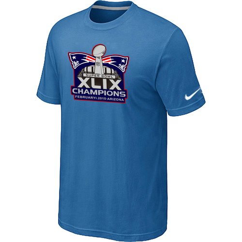 Nike Patriots Majestic L.Blue Super Bowl XLIX Champion Mark T-Shirts