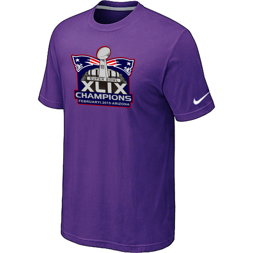 Nike Patriots Majestic Purple Super Bowl XLIX Champion Mark T-Shirts