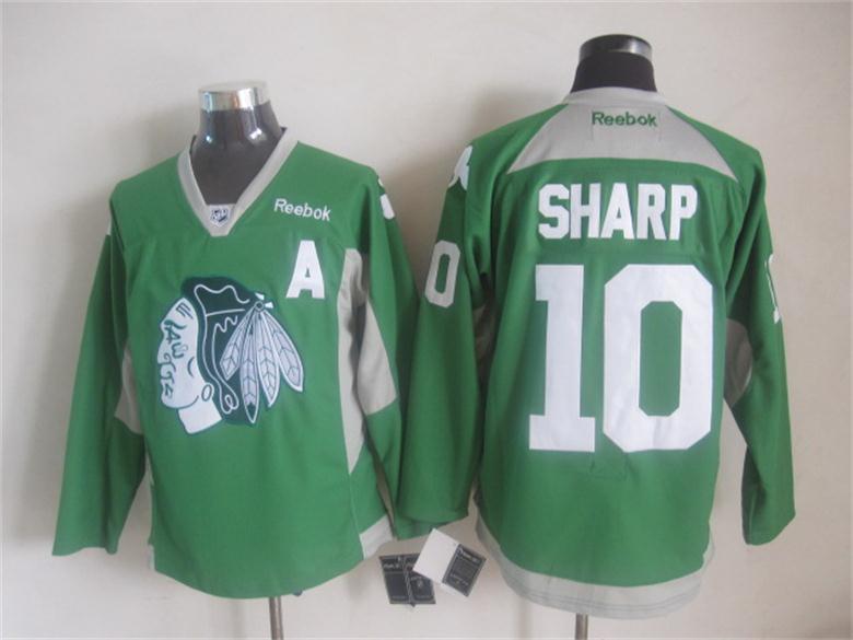 Blackhawks 10 Sharp Green Jerseys