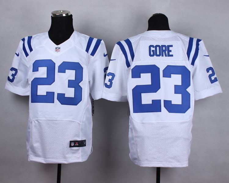 Nike Colts 23 Gore White Elite Jerseys