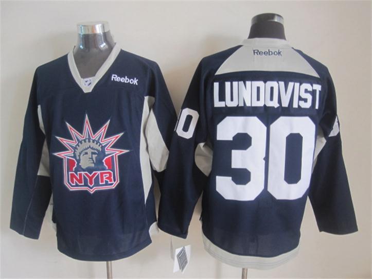 Rangers 30 Lundqvist Navy Blue Inaugural Statue of Liberty Throwback Jerseys - Click Image to Close