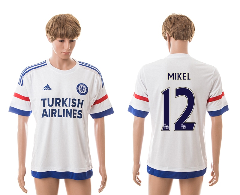 2015-16 Chelsea 12 Mikel Away Thailand Jerseys