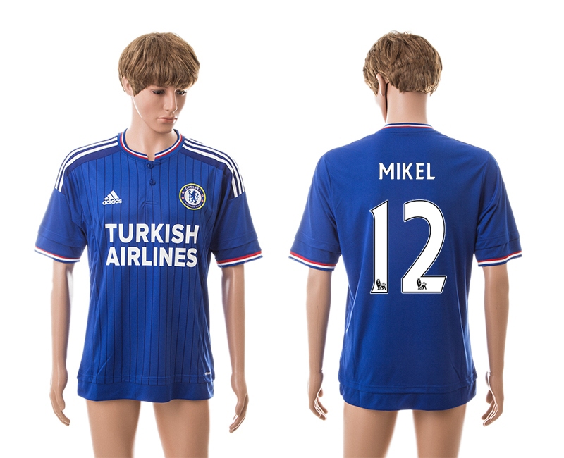 2015-16 Chelsea 12 Mikel Home Thailand Jerseys