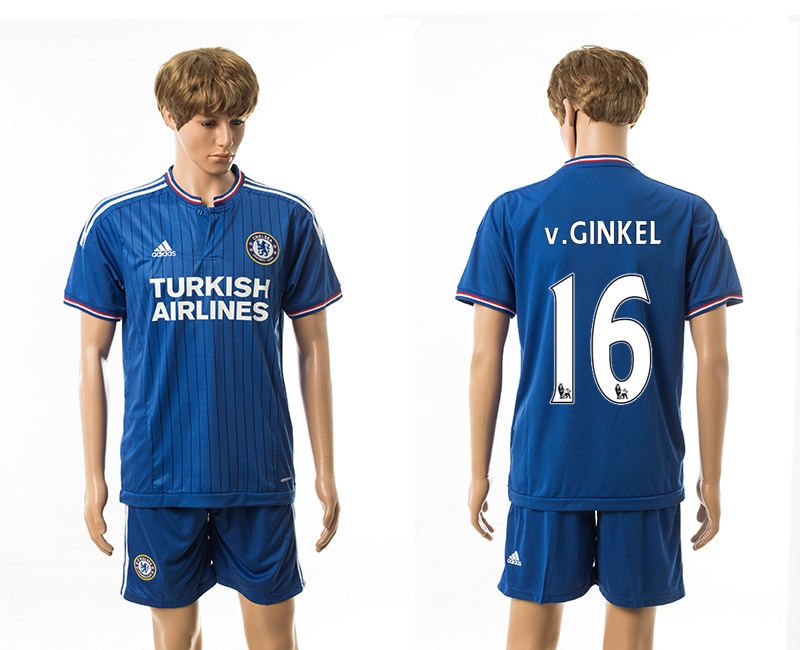 2015-16 Chelsea 16 V.Ginkel Home Jerseys