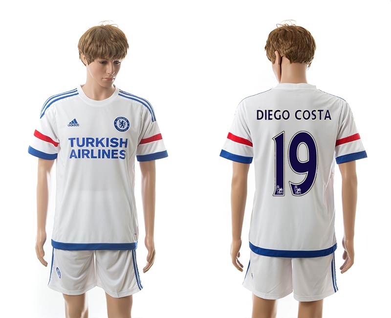 2015-16 Chelsea 19 Diego Costa Away Jerseys