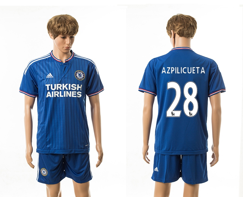 2015-16 Chelsea 28 Azpilicueta Home Jerseys
