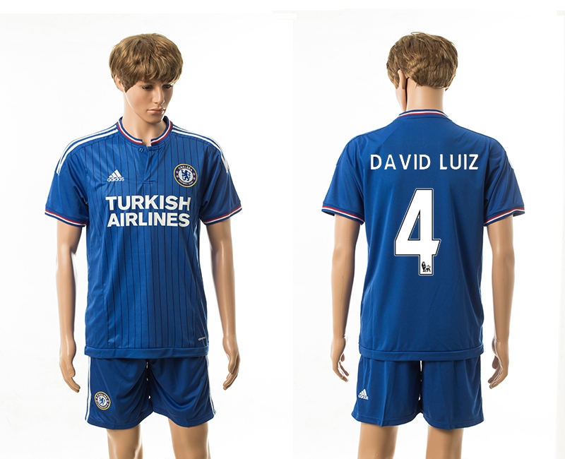 2015-16 Chelsea 4 David Luiz Home Jerseys
