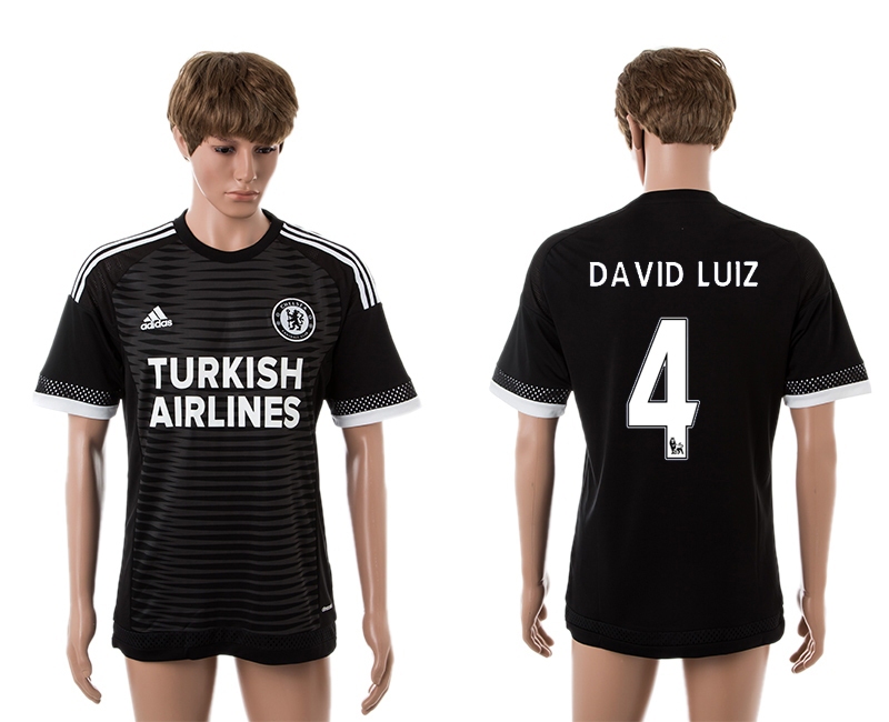 2015-16 Chelsea 4 David Luiz Third Away Thailand Jerseys