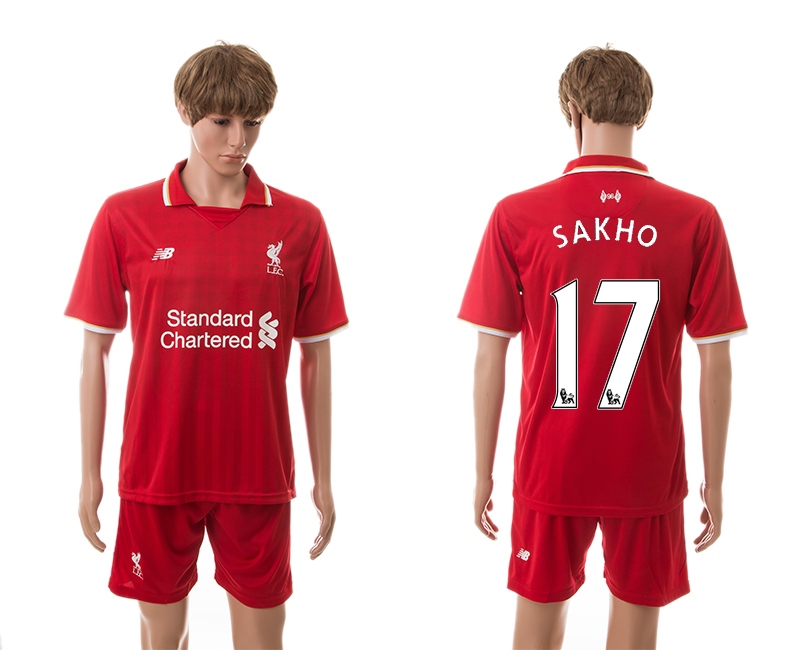 2015-16 Liverpool 17 Sakho Home Jerseys