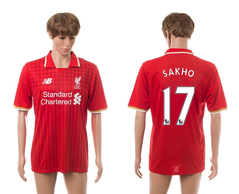 2015-16 Liverpool 17 Sakho Home Thailand Jerseys