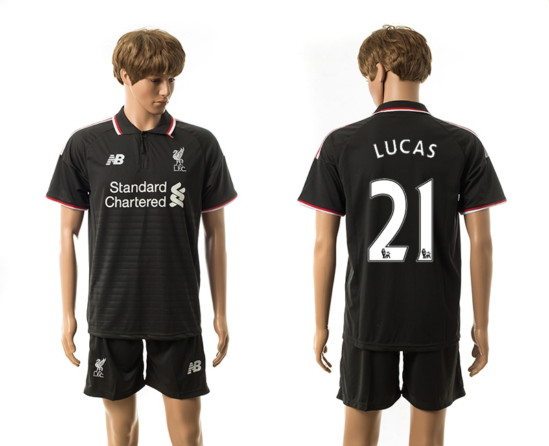 2015-16 Liverpool 21 Lucas Away Jerseys