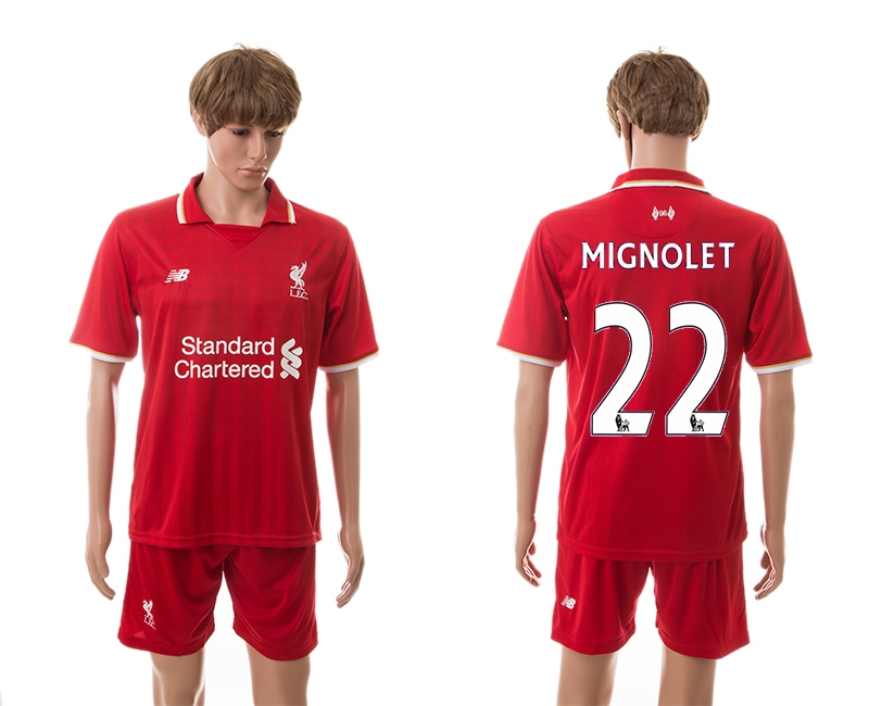 2015-16 Liverpool 22 Mignolet Home Jerseys