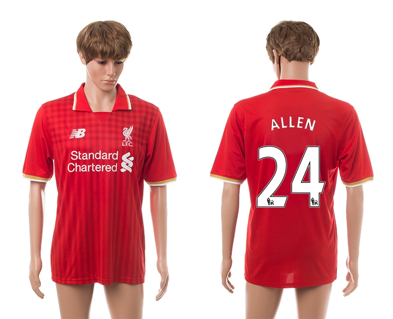 2015-16 Liverpool 24 Allen Home Thailand Jerseys