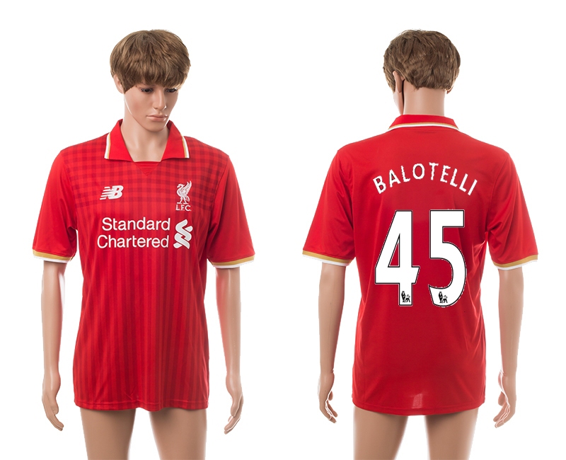 2015-16 Liverpool 45 Balotelli Home Thailand Jerseys