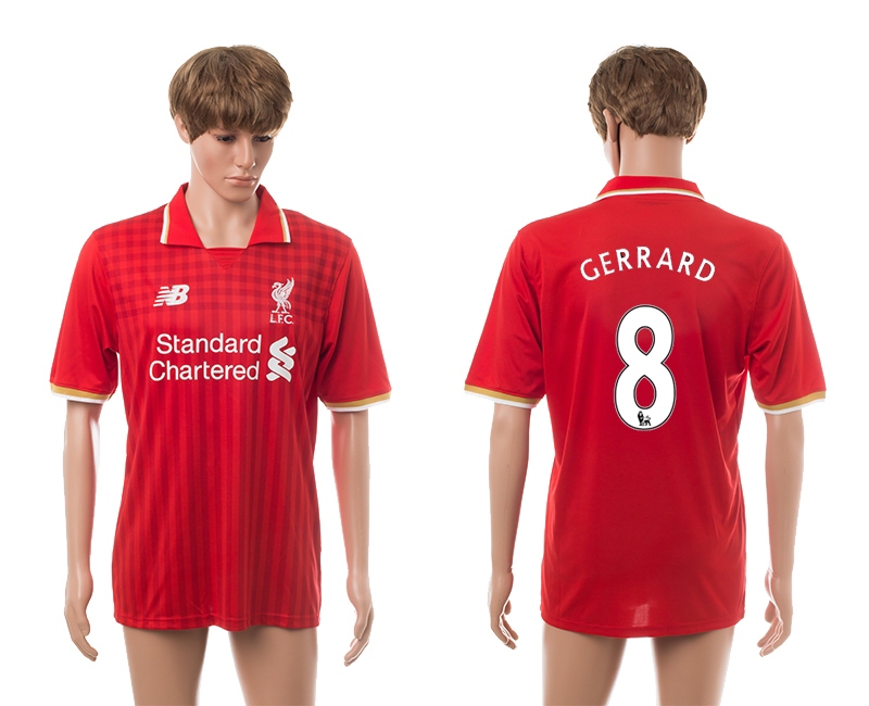 2015-16 Liverpool 8 Gerrard Home Thailand Jerseys