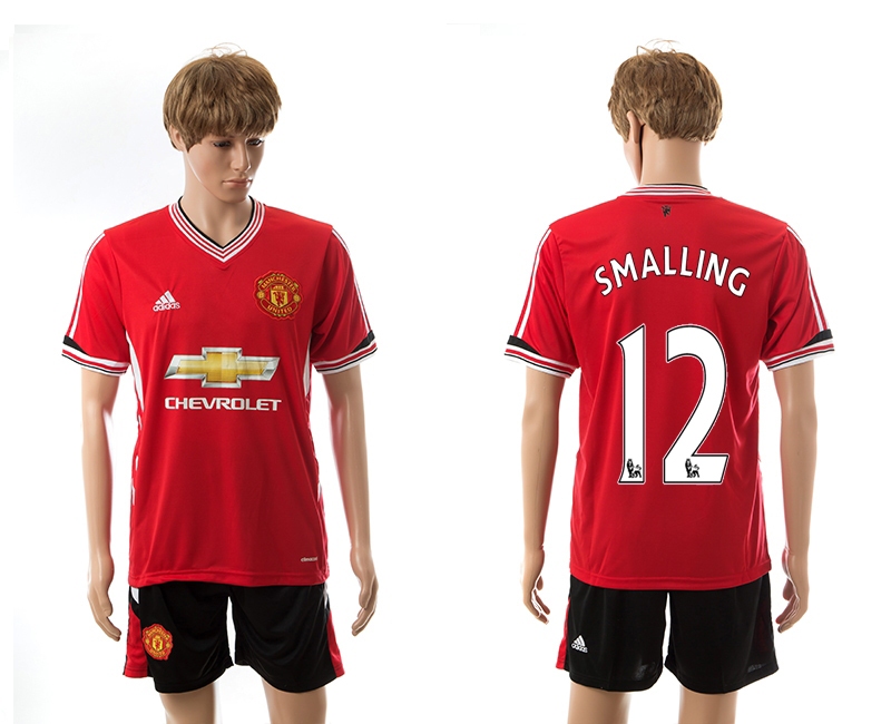 2015-16 Manchester United 12 Smalling Home Jerseys