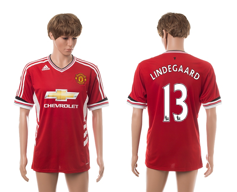 2015-16 Manchester United 13 Lindegaard Home Thailand Jerseys
