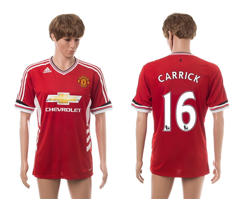 2015-16 Manchester United 16 Carrick Home Thailand Jerseys