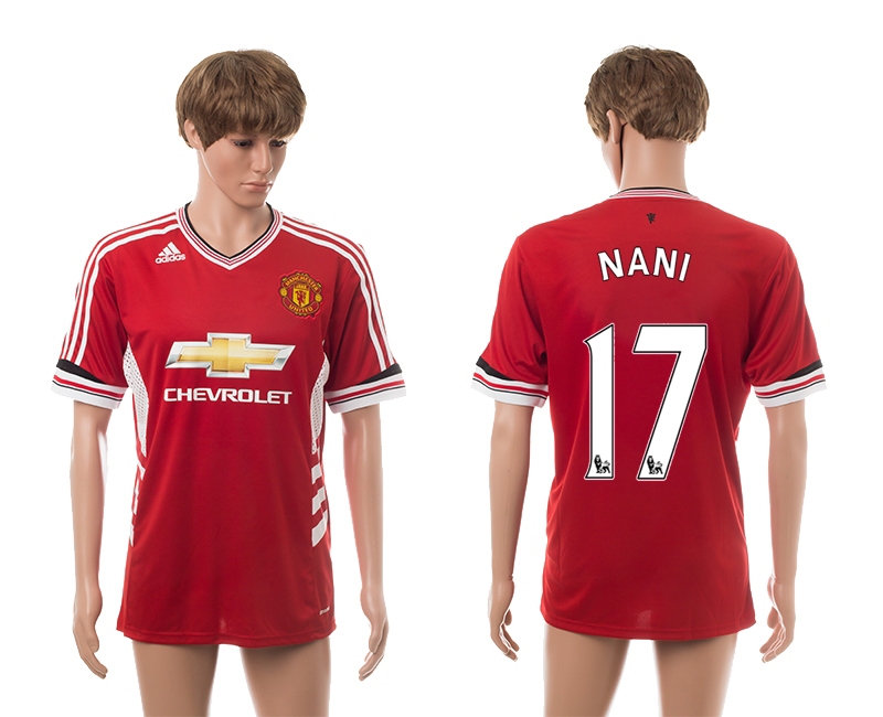 2015-16 Manchester United 17 Nani Home Thailand Jerseys