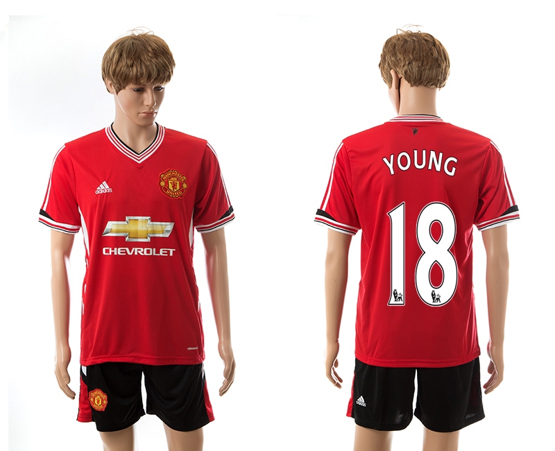 2015-16 Manchester United 18 Young Home Jerseys