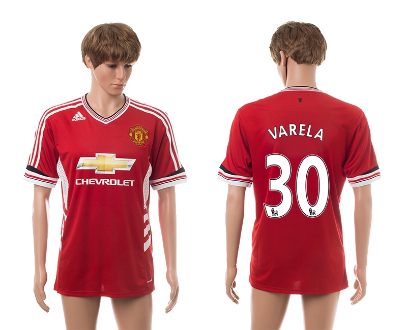 2015-16 Manchester United 30 Varela Home Thailand Jerseys
