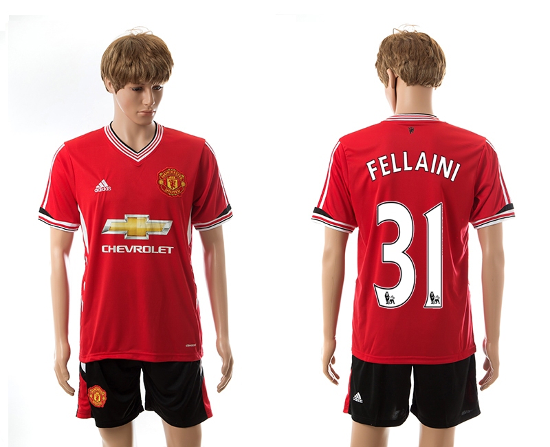 2015-16 Manchester United 31 Fellaini Home Jerseys