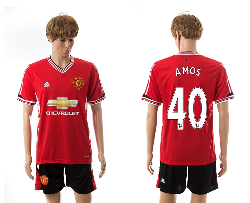 2015-16 Manchester United 40 Amos Home Jerseys