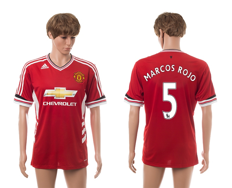 2015-16 Manchester United 5 Marcos Rojo Home Thailand Jerseys