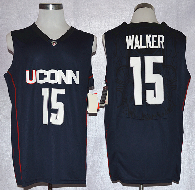 UConn Huskies 15 Kemba Walker Navy Blue College Jersey